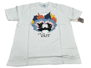 NWT VastLife Mens Yogi Fro Graphic T-Shirt Short Sleeve Crew Neck White Size XL - Picture 1 of 10