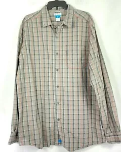 Columbia Shirt Mens Plaid Button Up Regular Fit Long Sleeves Cotton Size XLT - Picture 1 of 8