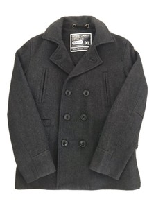 grey peacoat