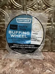 Vintage Sears Craftsman 8" Buffing Wheel Double Thick 30 Ply 9-64932 - Picture 1 of 3