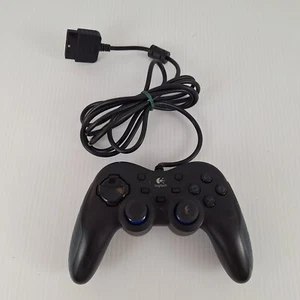 Playstation PS1 PS2 Wired Logitech Action Controller Game Pad - Picture 1 of 8