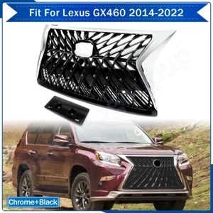 For 2014-2022 Lexus GX460 LUXURY Front Grille Chrome&Black Upgrade To 2018 Look - Picture 1 of 15