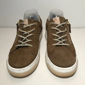Ron White Caramel Suede Sneaker Lace Up Women’s Shoes Italy Sz 39/8 Unisex - Picture 1 of 12