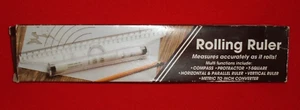Vintage Rolling Ruler Compass Protractor T Square Engineers Art Crafts STEM Box - Picture 1 of 3