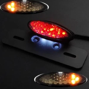 LED License Plate Mount Bracket with Brake Tail Turn Signal Light for MOTORCYCLE - Picture 1 of 11
