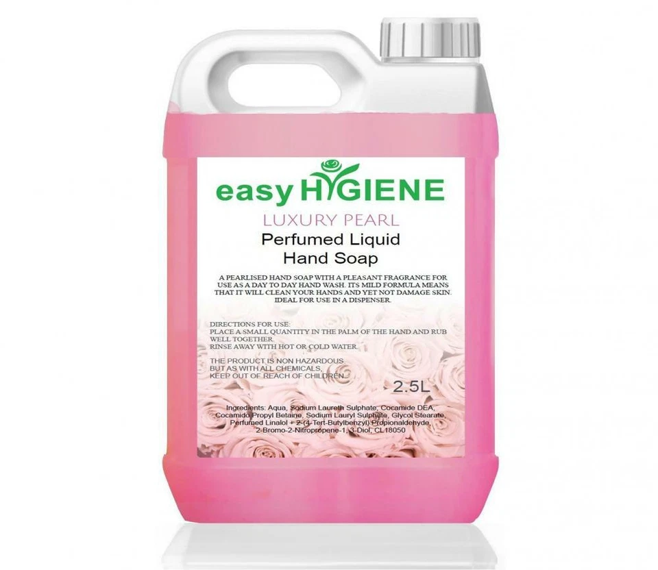 EASYHYGIENE 2.5L FLORAL PINK Perfumed Luxury Pearlised Liquid Pearl Hand Soap 2.5 Litre