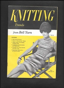 Bell Yarn Knitting Trends Vol 8 Vintage Style Book Advertising Mod Fashion 1968 - Picture 1 of 5