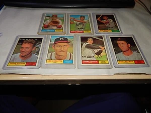 1961 Topps Baseball Lot Of 7 Cards All In Great Condition - Picture 1 of 11