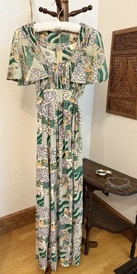 NWOT VTG 70’s Handmade Dress- Prairie Style, Square Neckline, Flutter Sleeve - Image 1 of 4