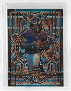 2025 Panini Mosaic Lamar Jackson Vetro Colorato Prizm SSP Inserto **Case Hit** - Foto 1 di 2