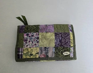 Donna Sharp Wallet Quilted Patchwork Credit Card Cotton Multi Pocket 8" X 4" - Picture 1 of 11