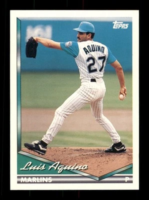  76 Luis Aquino 27 Marlins 1994 Topps Baseball Sports Trading Card TC CC - Image 1 of 2
