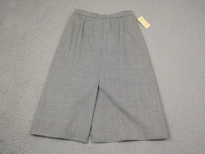 True Vintage Evan Picone Skirt Womens 8 Gray Houndstooth 100% Wool A-Line 70s - Image 1 of 4