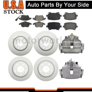 8 Brake Pads Brake Calipers Brake Rotors Fits Audi A3 2.0L 1.4L - Bild 1 von 12