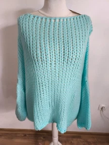 MADE IN ITALY cooler weicher oversized Grobstrickpullover Gr. 44 46 48 ...NEU - Bild 1 von 12
