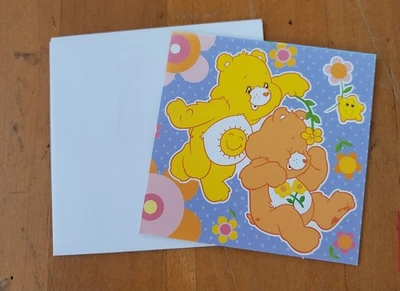Mini tarjeta Care Bears 2005 vintage con sobre de American Greetings Foto 1 de 4