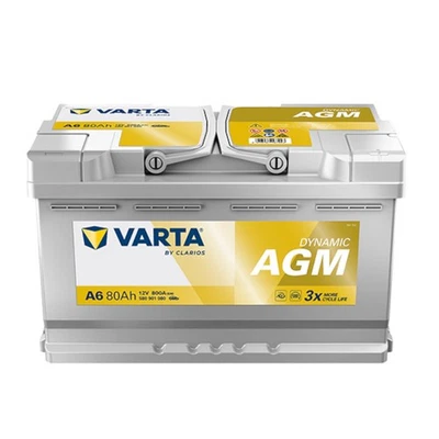 VARTA F21 Silver Dynamic AGM 80Ah Autobatterie 12V 800A B13 Batterie 580 901 080 - Bild 1 von 3