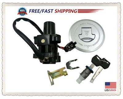 Ignition Switch Fuel Gas Cap Seat Helmet Lock Set For Honda CBR300R w/ 2x Keys Foto 1 de 4