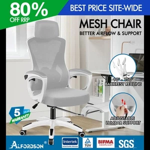 ALFORDSON Mesh Office Chair Gaming Executive Computer Recliner Study Work Seat - Picture 1 of 12