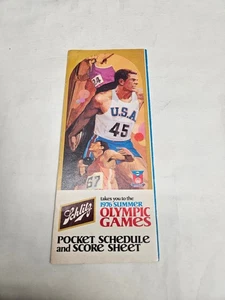 ES25 Summer Olympic Games 1976 Pocket Schedule & Score Sheet - Schlitz - Picture 1 of 4