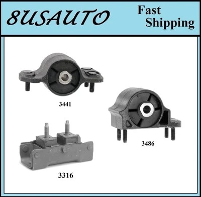 3PCS MOTOR & TRANS MOUNT FIT 08-10 Ford F-250 Super Duty, F-350 Super Duty 6.4L - Image 1 of 4