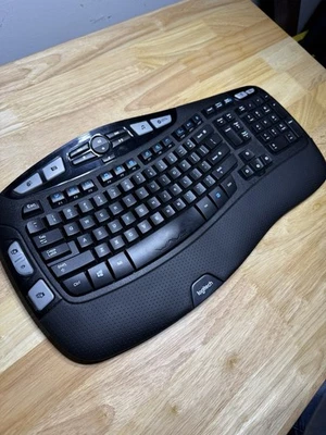 Logitech K350 Comfort Wave Kabellose Tastatur OHNE USB Dongle - Bild 1 von 4