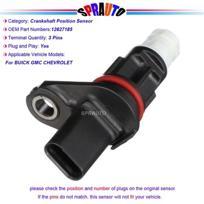 Sensor de posición del cigüeñal para Chevrolet Camaro Malibu Blazer Colorado 12627185 Foto 1 de 4
