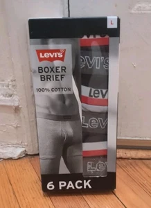 Levis Boxershorts 6er Pack Premium 100% Soft Cotton Microfaser Herren Größe L  - Bild 1 von 10