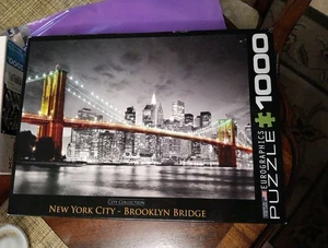 Eurographics City Collection NY City Brooklyn Bridge 1000 Pc Puzzle Complete - Picture 1 of 6