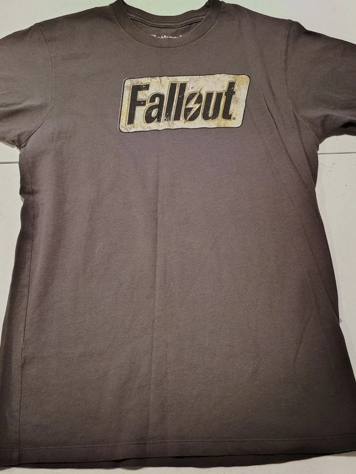 Official Fallout Logo Size Small Dark Grey T-shirt - Image 1 of 4