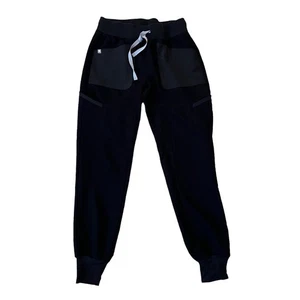 FIGS Black Limited Edition Maua Cargo Contrast Pocket Jogger Scrub Pants XS - Picture 1 of 6