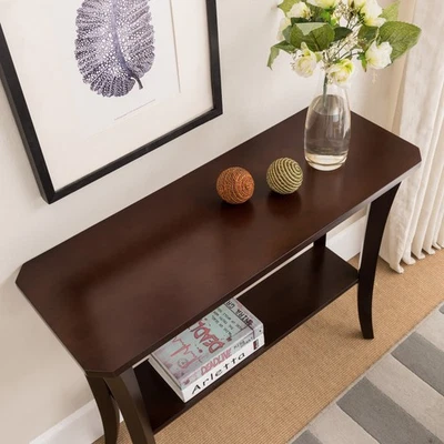 Consola Leick Home Boa Hall Soporte con Estante Chocolate Cereza Transicional Foto 1 de 4