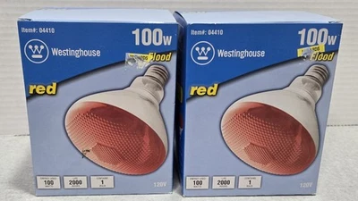 Westinghouse 100w RED 120v Flood Light (2) - Image 1 of 4