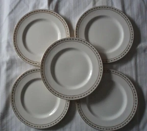 Dinner Plates Alfred Meakin England GOLD CROWN 18 kt Solid Gold 9" Vintage Lot 5 - Picture 1 of 5