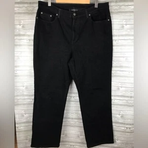 Style & co Womens size 18W regular black straight leg denim jeans - Picture 1 of 5