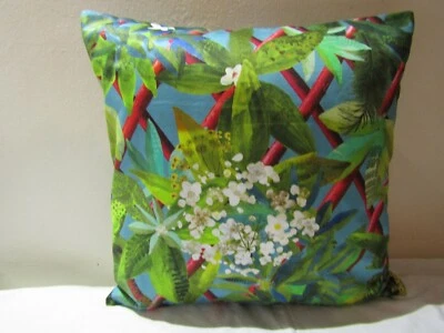 Cubierta de cojín turquesa con dosel de tela Designers Guild & Christian Lacroix D1 Foto 1 de 4