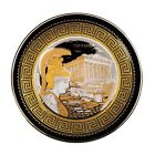 Athena Parthenon With Meander Ancient Greece Plate Handmade Ceramic 9.4  Inches