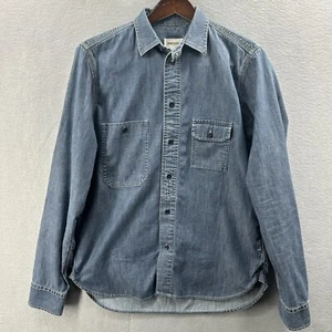 Diesel Workwear Denim Shirt Mens Large Blue Casual Blokecore Button Front Retro - Picture 1 of 14