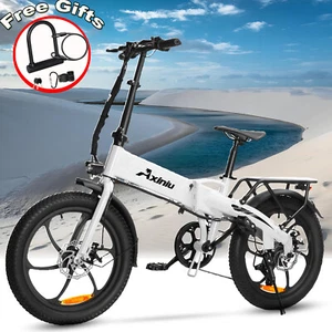 750W E-Bike 20" Electric Bike Fat Tire Folding City Bicycle -Commuter Ebike - Picture 1 of 8