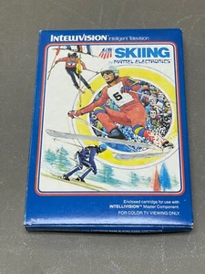 Intellivision Skiing US Ski Video Game 1817 Cartridge Overlays Box 1980 untested - Picture 1 of 6