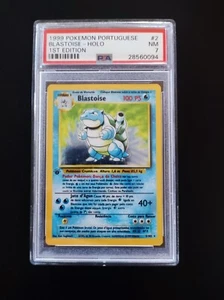 Blastoise Set Basis Zuerst Edition PSA 7 N.2/102 Portuguese - Bild 1 von 4