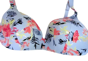 Sujetador floral con aros cobertura completa ligeramente forrado Lane Bryant Cacique 40DD - Imagen 1 de 10