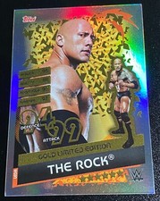 2020 The Rock Gold Foil Holo Limited Edition Topps WWE Slam Attax Reloaded Card