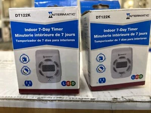 2 Intermatic 15 Amp 7-Day Indoor Plug-In HeavyDuty Digital Timer Two 3-Prong , F - Picture 1 of 16
