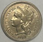 1881 Three Cent Nickel 3c Coin AU Almost Uncirculated (a)