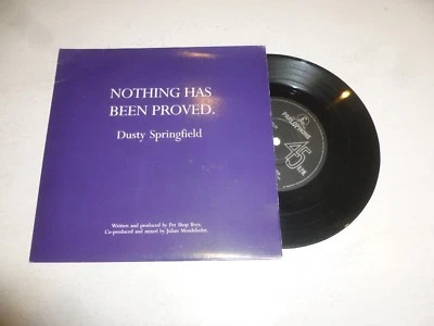 DUSTY SPRINGFIELD - Nothing Has Been Proved - 1989 UK 2-track 7" Vinyl Single - Image 1 of 3
