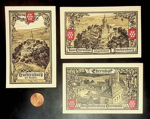 1921 Alemania KAHLA 50 Phennig billete/juego de dinero de emergencia - Imagen 1 de 2