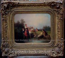 RENTZELL "Der freche Bub" Signiertes Ölbild auf Leinwand 1850