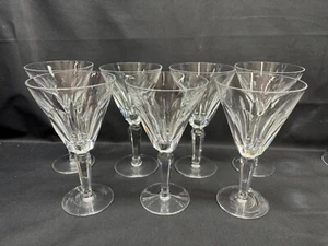Set of 7 ~ Waterford "SHELIA" Crystal Water Goblets ~ 7" Tall - Picture 1 of 8