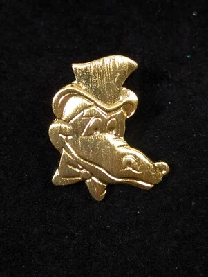 Prendedor pequeño sombrero caimán retro tono dorado Foto 1 de 4